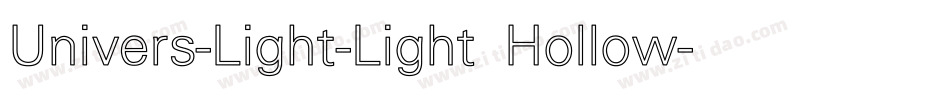Univers-Light-Light Hollow字体转换
